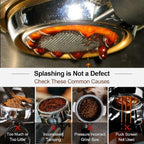 51mm Bottomless Portafilter 3 Ears Compatible with CASABREWS CM5418 and 3700 Series | with Stainless Steel Double Shot Capacity Cup Filter Basket