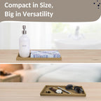 Countertop and Vanity Tray - 11.7" Silicone Bathroom Tray, Flexible Dish Soap Holder for Kitchen, Bathroom Counter Organizer, Shower Toilet Tank Trays Décor Accessories, Sink Makeup Mat Oil