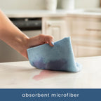 S&T INC. 50 Pack Microfiber Cleaning Cloth, Bulk Towels for Home, Reusable Microfiber Towels for Cars, Cleaning Rags, Light Blue, 11.5 Inches x 11.5 Inches, 50 Count