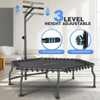 ANCHEER 50" Rebounder Trampoline for Adults- 2025 Foldable Mini Trampoline with Bar- Exercise Trampoline for Adults, Max Load 450lbs/550lbs, for Indoor/Garden Workout