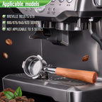 54mm Portafilter for Breville BES870/878/880 Series, Dual Spout Espresso Handle with Siam Rosewood Grip & 304 Stainless Steel Basket