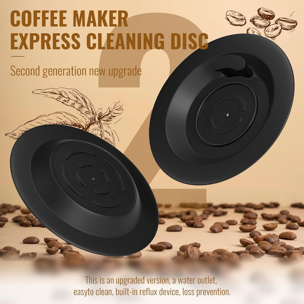 BOGDA Espresso Backflush Cleaning Disc 54mm, 2 Pack Fit For Bre-Ville Cleaning Disc And Bre-Ville Part BES870XL/11.2 Rubber Disks, BES870XL/ BES878BSS/ BES880 etc