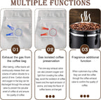 Tondiamo 22 Pcs Co2 Valve Filter Set Replacement for Coffee Canisters Airtight with 2 Rubber Rings, Degassing One Way Breather for Bean Container, Bag, Food Bags