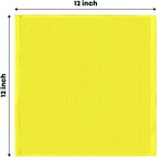 Artoid Mode 100% Cotton Lemon Yellow Waffle Weave Kitchen Dish Cloths, 12x12 Inch Ultra Soft Absorbent Quick Drying Kitchen Dish Towels Set of 6