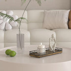 Rustic Bathroom Toilet Tank Tray, 11.2" Wood Toilet Paper Storage Basket Back of Toilet Basket Organizer, Vanity Tray for Perfume Makeup Candle Kitchen Counter Coffee Table Decor