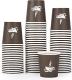 LITOPAK 500 Pack 4 oz Paper Cups, Brown Disposable Hot Coffee Cups for Party, Picnic, Travel, and Events