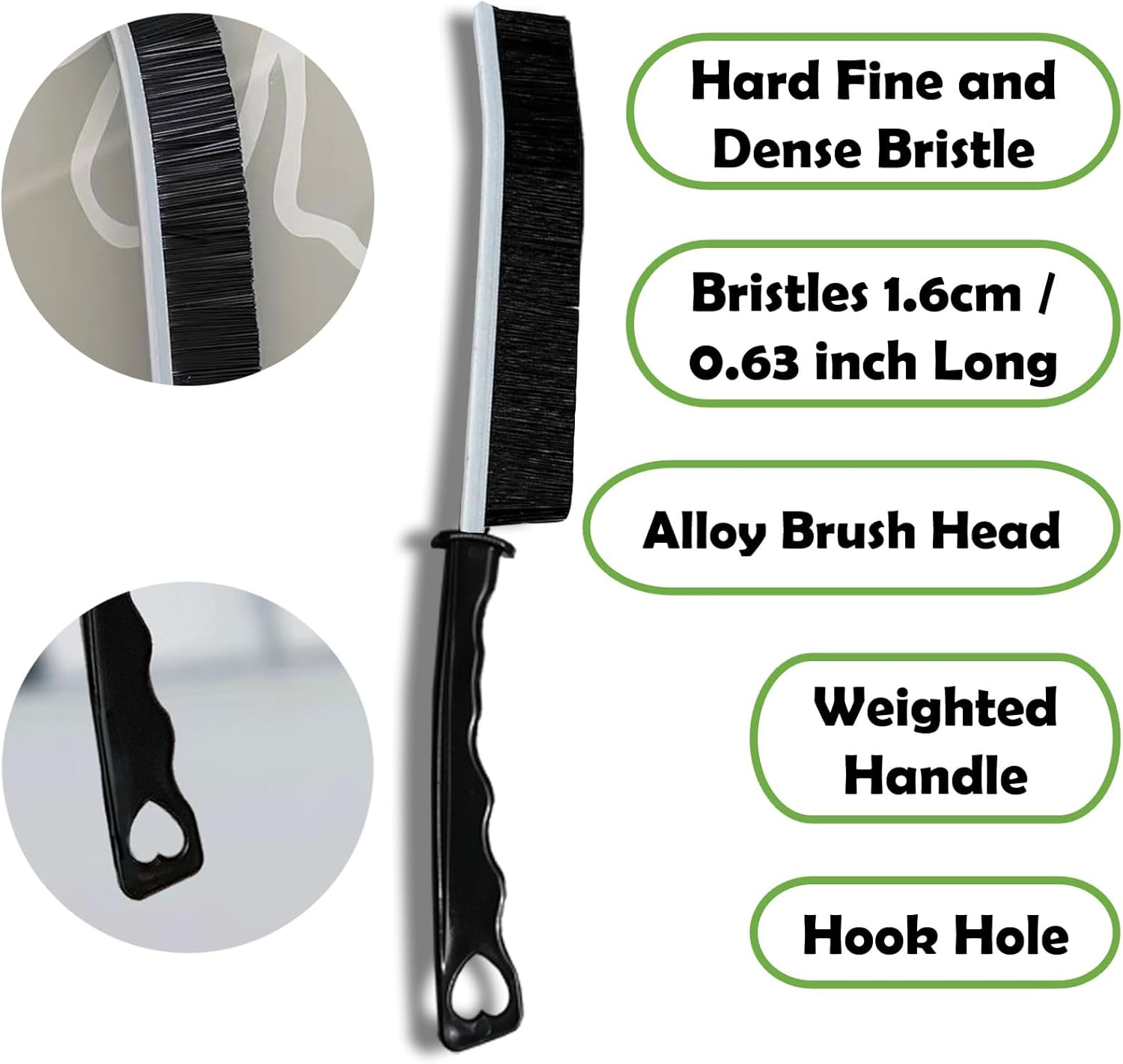 Crevice Cleaning Brush Set, Multi-Purpose Hard Bristle Brushes for Deep Cleaning Kitchen, Bathroom, Grout, Sink, Cup, Teapot, Bottle, Blender, Corners, Tight Spaces & More