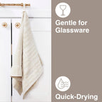 All-Clad Solid Kitchen Towel: Highly Absorbent, Super Soft Long Lasting - 100% Cotton, 17"x30" Tea Towel for Cleaning & Drying Dishes, Pans, Glassware, or Countertops, (1-Pack), Almond