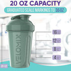 '-6 PACK- 20 OZ Protein Shaker Bottles for Protein Mixes, Shaker Cups for Protein Shakes, Small Shaker Bottle Pack, Shaker Cup, Shakers for protein Shakes (Nature Tones - 6 Pack)