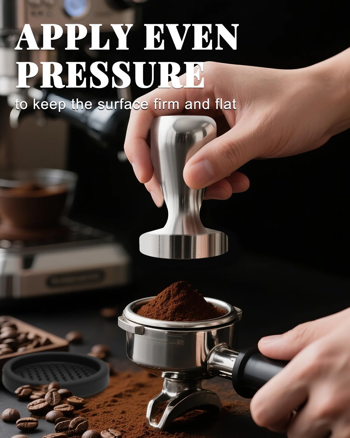 6pcs Espresso Accessories Kit, Barista Kit Espresso Tools Stainless Steel Machine Accessories Coffee Tamper Set for Kitchen, Home Coffee