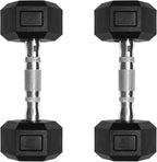 RitFit 5-650 LBS PVC Encased Hex Dumbbell Sets with Optional Rack for Home Gym, Hand weight with Chrome Handle for Strength Training, Workouts