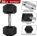 RitFit 5-650 LBS PVC Encased Hex Dumbbell Sets with Optional Rack for Home Gym, Hand weight with Chrome Handle for Strength Training, Workouts
