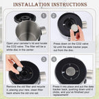 Tondiamo 22 Pcs Co2 Valve Filter Set Replacement for Coffee Canisters Airtight with 2 Rubber Rings, Degassing One Way Breather for Bean Container, Bag, Food Bags