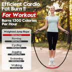 Weighted Jump Rope for Men and Women, 3lb 4lb 5lb Adult Heavy Skipping Rope, Jumprope for Fitness,Workout Equipment, Fitness Equipment for Home Gym Exercise,Improve Strength and Building Muscle