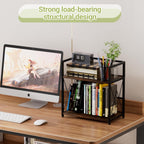 Aduanbang Coffee Bar Accessories Organizer, Seasoning Organizer, 2 Tier Wooden Kitchen Counter Shelf, Coffee Organizer Station for Countertop, Coffee Condiment Rack for Mugs, Cups, Cream, Syrup