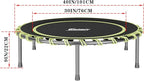 40" Fitness Trampoline with Adjustable Handle Bar Silent Mini Trampoline Bungee Rebounder Jumping Cardio Trainer Workout for Adults - Maximum Load 150 kg