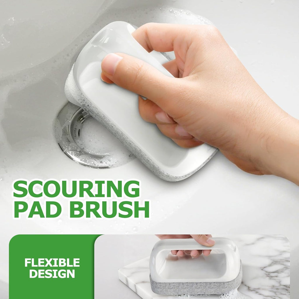 7 Pack Dish Brush with Handle - Kitchen Brush with Ergonomic Handle,Cleaning Brushes Set with Stiff Bristles for Dishes, Pots, Pans, Sink & Bottles