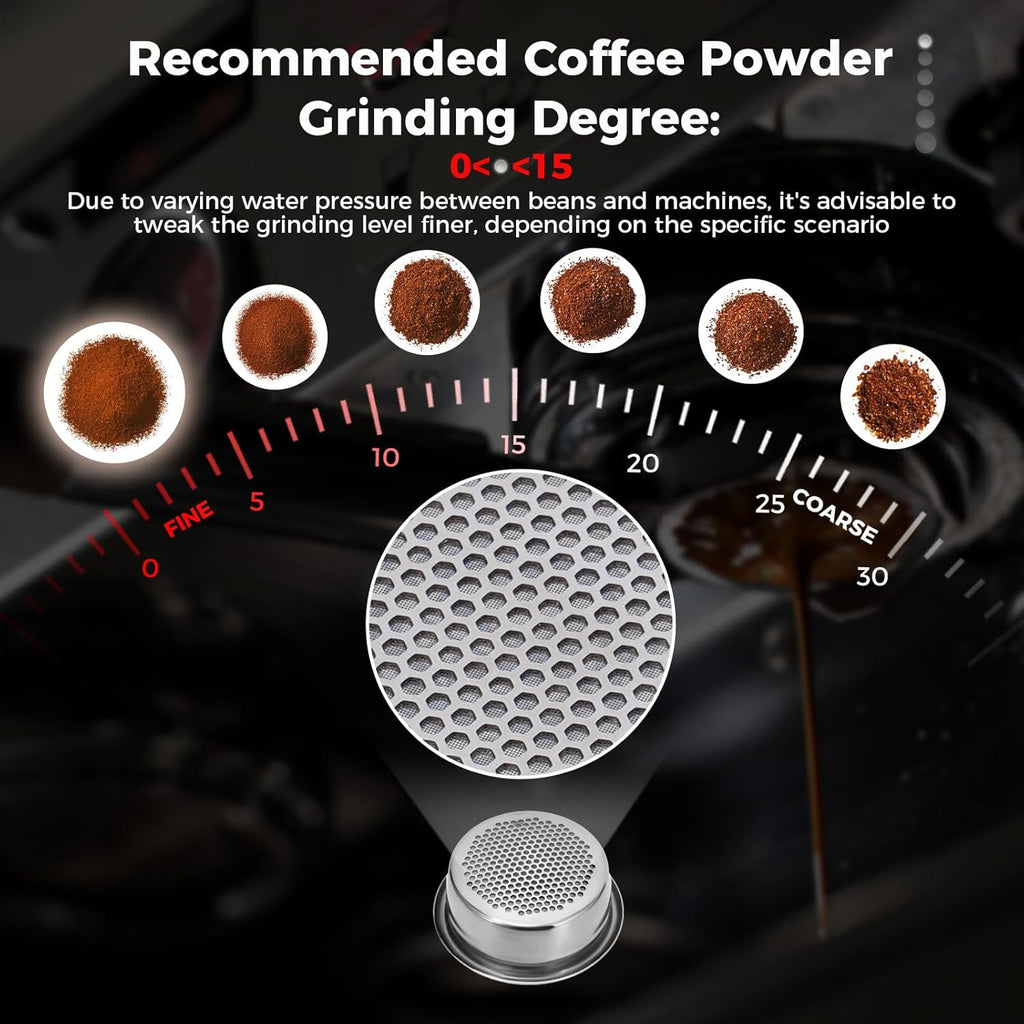 IKAPE 58mm Bottomless Naked Portafilter, Suitable for E61, Flair 58, ECM, Rocket, Sanremo, Synesso, Slayer, VBM Coffee Machines (Included 20g Capacity Filter Basket)