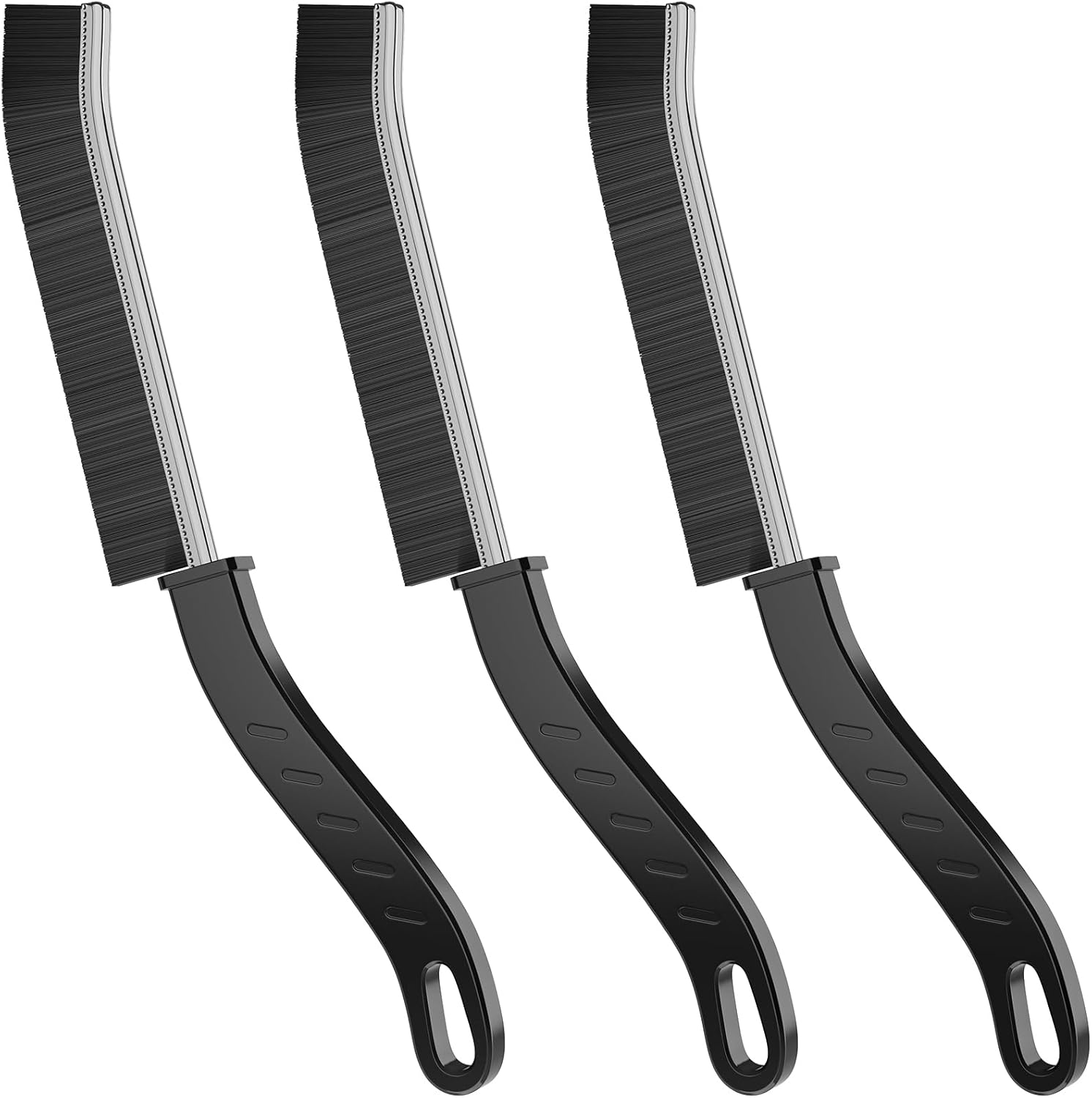 Hard Bristle Crevice Cleaning Brush, Gap Cleaning Brush, Small Cleaning Brush, Grout Brush, Kitchen Brush, Bathroom Crevice Brush for Toilet, Home, Bathtub, Sink, Household, Window - 3 Pcs