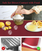 Wine Red Plastic Table Cover Protector, 42" x 60" Waterproof Easy Flat PVC Desk Pad Mat, 1.5mm Thick Rectangle Vinyl Table Top Protector for Dining Room Table, Office, Dresser