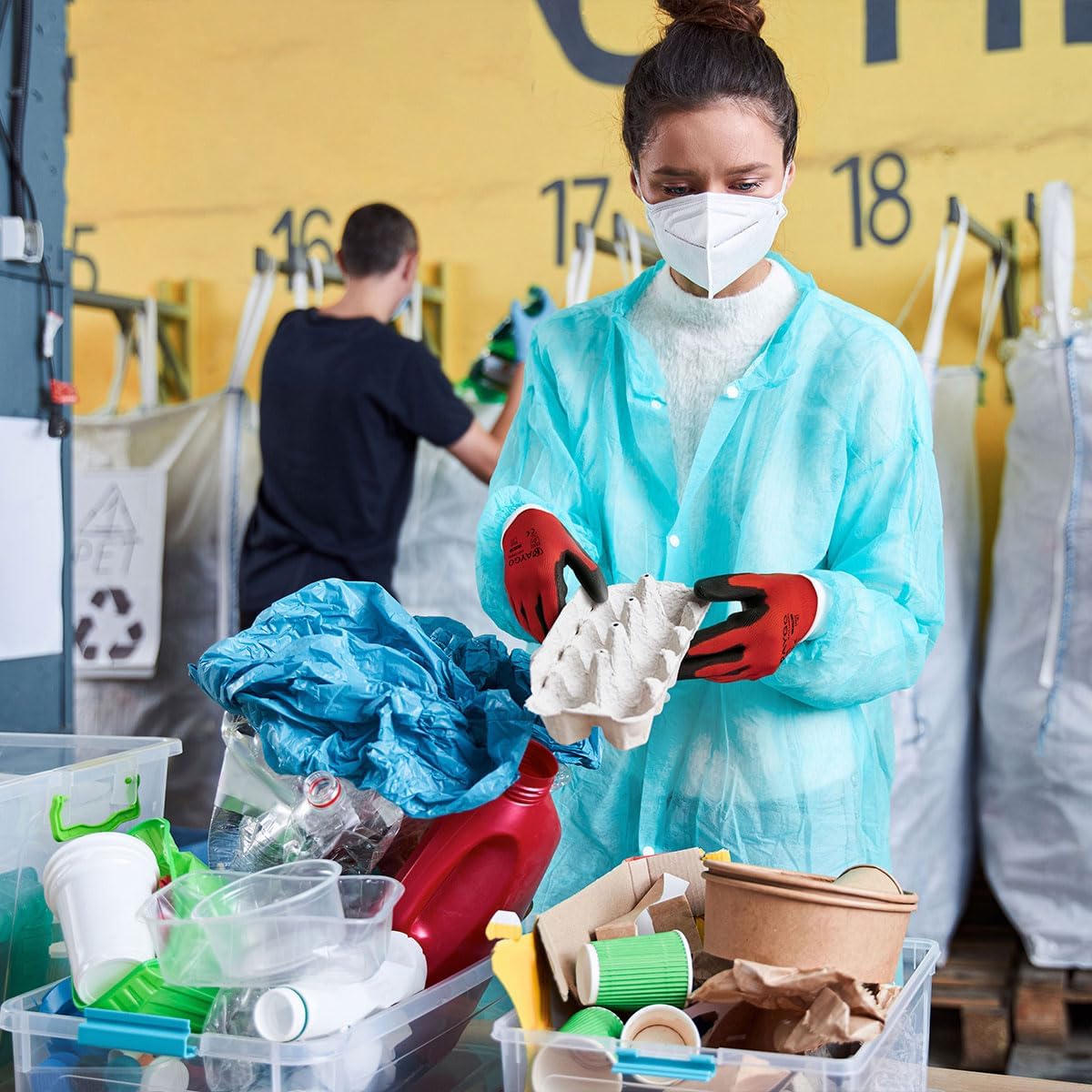 KAYGO Safety Work Gloves PU Coated-12 Pairs Seamless Knit Glove with Polyurethane Coated Smooth Grip on Palm & Fingers, for Men and Women, Ideal for General Duty Work, KG11P (XX-Large, Red)