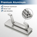 pickpiff Wall Hooks for Coat and Towel: 13LB Adhesive Door Hanger Stick on, Brushed Nickel