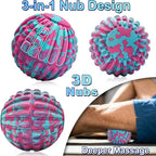 Deep Tissue Massage Ball for Exercise & Recovery - SGS Certification - Targets Back, Shoulder, Legs&Feet - Relieves Muscle Knots, Joint Pain&Tightness, Pressure Point Therapy- Myofascial Release Ball
