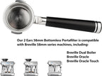 LILQ 58mm Bottomless Naked 2 Ears Portafilter Compatible with Breville Machines– Includes 18–20g Basket