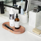 Koville Turkish Red Travertine Tray, 10" x 5" Vanity Decorative Marble Tray for Bathroom, Home Décor Trays for Countertop Organizer, Catchall Trays for Perfume, Candles, Jewelry