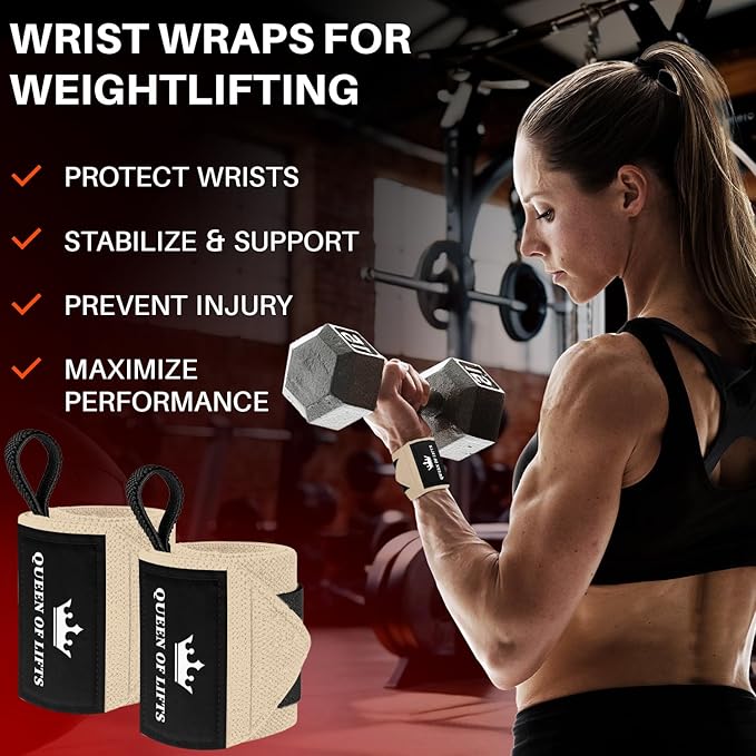 TECEUM Weightlifting 18" & 12" Wrist Wraps with Thumb Loop – Heavy Duty Wrist Workout Braces for Men and Women – Ideal for Powerlifting, Strength Training, Bodybuilding