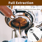 54mm Coffee Bottomless Portafilter, Compatible with Breville Barista Bes 870/878/880/876/840/810/500/450 Replacement Parts Bottomless Portafilter(Pear wood color)