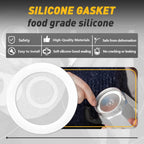 6 Pcs Gasket Seal Rings for Bialetti Moka Express Dama 9 Cups - Spare Food Grade Silicone Sealing Rings for Aluminium Stovetop Coffee Maker Pots