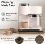 Ibyx Elegant Sliding Tray for Your Coffee Maker & Heavy Kitchen Appliances - Sturdy, Slides Easily from Under The Cabinet (Brown, 12”W x 16”D)