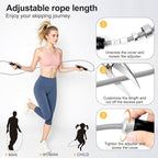 1LB Weighted Jump Ropes for fitness Women Men, Aluminum Handles for MMA, Boxing, CrossFit, Weight-loss Workouts, Tangle-Free Ball Bearing Rapid Speed Skipping Jump Rope with Adjustable 9mm Cotton & PVC Cord