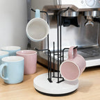 360° Rotated Mug Holder Tree, Coffee Cup Holder with 6 Hooks