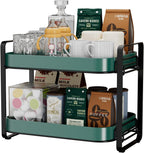 2-Tier Cup Drying Rack & Coffee Bar Accessories With Tray - Mug Holder for Countertop, Baby Bottle Organizer, Sippy Cup Storage, Tea & Glass Organizer