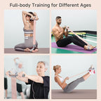Fabric Resistance Band with Handles, 120lb Full-Body Excercise Band, Non-Slip Elastic Bands for Strength Muscle Training, Stretch Band Workout Equipment for Leg Arm Chest Core Wrist Ankle