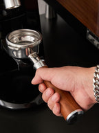 58mm Bottomless Portafilter | Fits for Gaggia machines| Stainless Steel portafilter and Mahogany Handle|Espresso Machine Accessories(Mahogany)