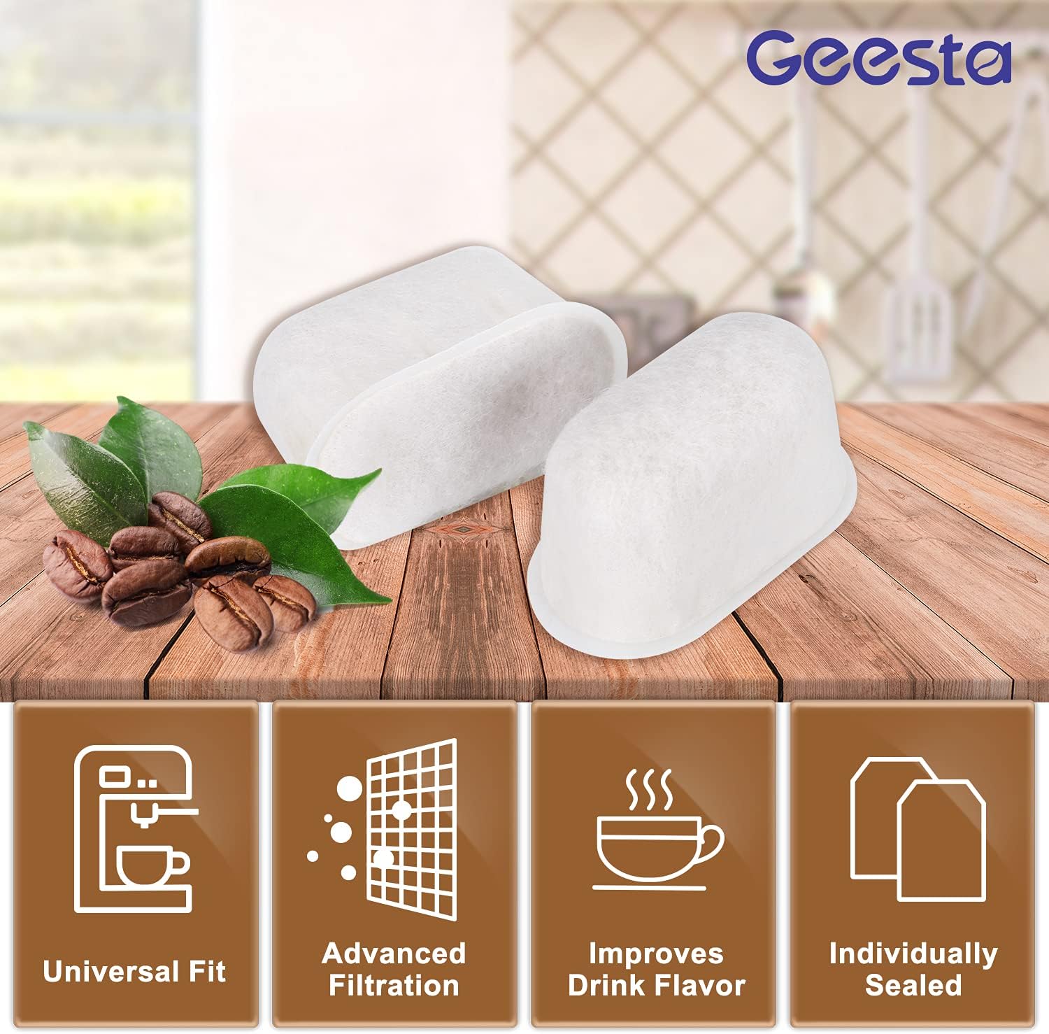 12 Pack Replacement Water Filters Compatible with Breville BWF100 with Ion Exchange Resin inside