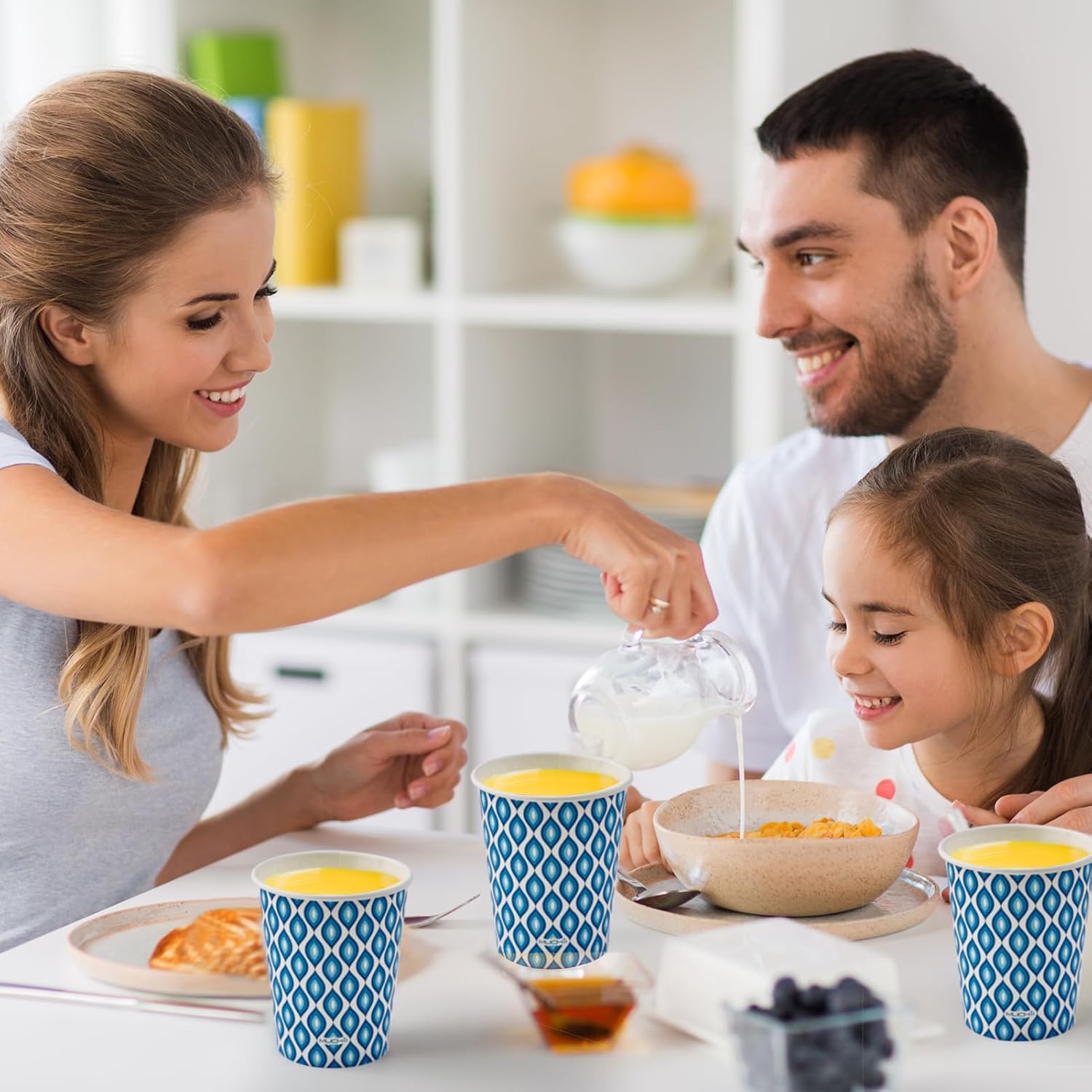 MUCHII 300 Count Paper Cups 8 oz, Disposable Drinking Cups for Party, Picnic, Travel, and Events