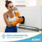 AIDEA Microfiber Cleaning Cloth-12PK, Soft Microfiber Towels for Cars, Absorbent Cleaning Rags, Lint-Free Streak-Free Wash Cloths for House, Kitchen, Window(12in.x12in), Black