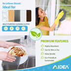 AIDEA Microfiber Cleaning Cloth Grey 50PK, Microfiber Towels for Cars, Premium Car Cloths, Dusting Cloth Lint Free Cleaning Rags for SUVs, House, Kitchen, Window, Workshops,11.5×11.5"