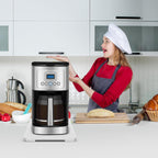 Appliance Slider 360° Rolling Tray for Coffee Maker- Bamboo Coffee Pot Slider Tray Countertop Rotation Sliding Tray with Wheels, Small Appliances Mat White (small 11.8" × 9.8" × 0.6")