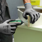 KAYGO Safety Work Gloves PU Coated-12 Pairs KG11PB Seamless Knit Glove with Polyurethane Coated Smooth Grip on Palm & Fingers for Men and Women (Small, Gray)