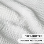 Artoid Mode 100% Cotton White Light Dark Grey Waffle Weave Kitchen Dish Cloths, 12x12 Inch Ultra Soft Absorbent Quick Drying Kitchen Dish Towels Set of 6, Multicolor