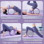 Curve magic wheel：Fit Prop Foam Padded Back Stretcher Wheel with Center Spine Cradle，Yoga Wheel for Improving Yoga Poses, Backbends Balance Stretching PainEssential high-value fitness tool