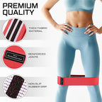 12 Pcs Fabric Resistance Bands for Working Out Booty Workout Stretch Exercise Bands Non Slip for Legs Squat Resistance Loop for Women Men Starter Butt Hip Thigh Fitness