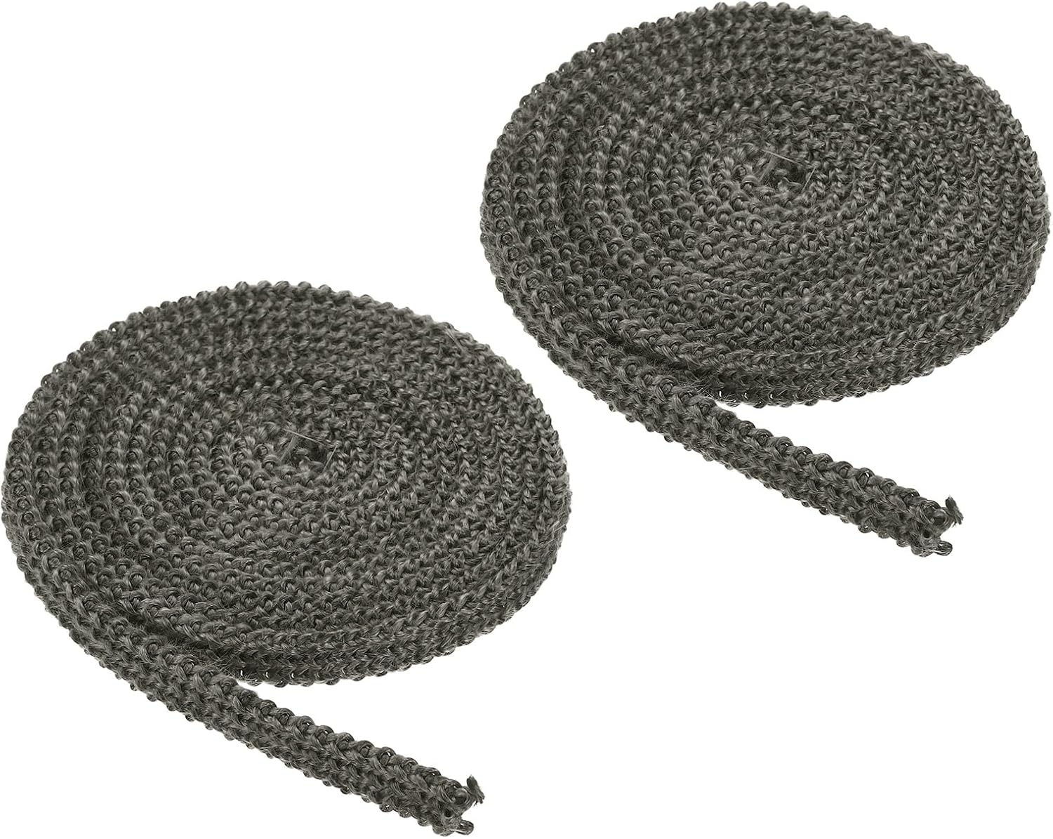 PATIKIL Wood Stove Gasket, 2Pcs 3/8" x 1/8" x 118" Flat Graphite Fiberglass High-Temperature Resistance Seal Rope for Stoves Fireplace Door, Black