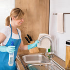 Kitinjoy 100% Cotton Waffle Weave Kitchen Towels, 6-Pack Super Soft and Absorbent Dish Towels for Drying Dishes, Kitchen Hand Towels, 13 in x 28 in, Beige