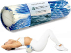 Oceanfoam Tidal Roller - Royal Marbled - Muscle Massage Foam Roller for Back Pain & Stretching - Firm and Ergonomic Wide Wave Textured - Yoga, Athletics, & Wellness - Full Size, 20" x 5"